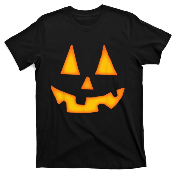 Pumpkin Halloween For Men Women Jack O Lantern Face T-Shirt