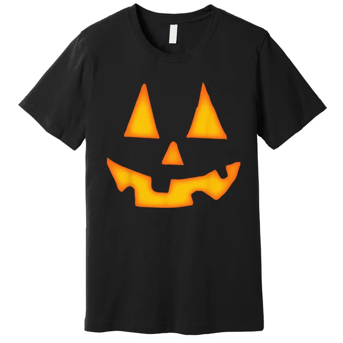 Pumpkin Halloween For Men Women Jack O Lantern Face Premium T-Shirt