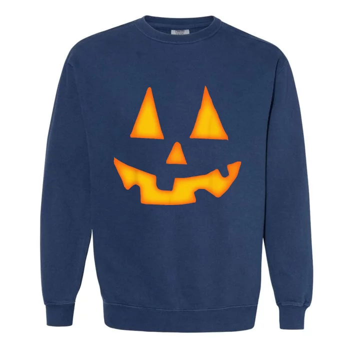 Pumpkin Halloween For Men Women Jack O Lantern Face Garment-Dyed Sweatshirt