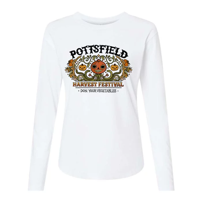 Pottsfield Harvest Festival Womens Cotton Relaxed Long Sleeve T-Shirt