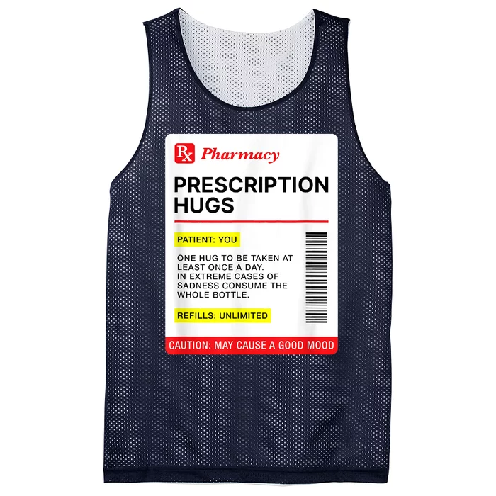 Prescription Hugs Funny Label Lazy Halloween Costume Party Mesh Reversible Basketball Jersey Tank