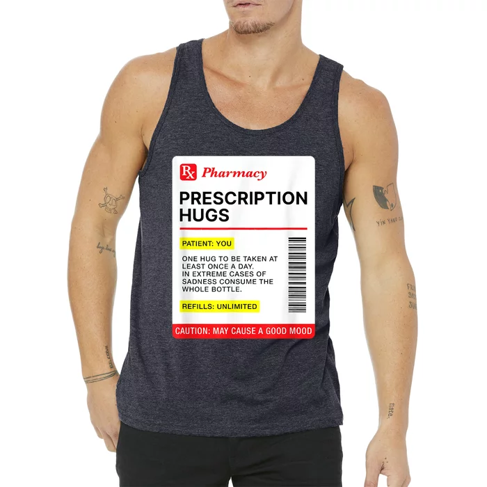 Prescription Hugs Funny Label Lazy Halloween Costume Party Tank Top