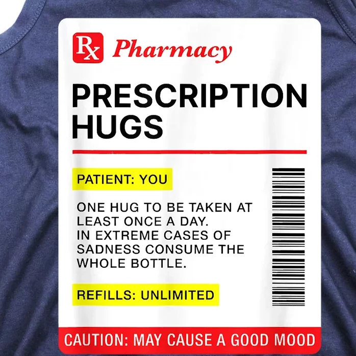 Prescription Hugs Funny Label Lazy Halloween Costume Party Tank Top