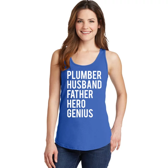 Plumber Husband Father Hero Genius Cool Plumbing Dad Gift Ladies Essential Tank