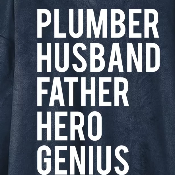 Plumber Husband Father Hero Genius Cool Plumbing Dad Gift Hooded Wearable Blanket