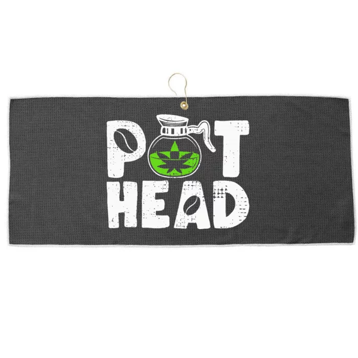 Pot Head Funny Coffee 420 Weed Lover Cannabis Marijuana Large Microfiber Waffle Golf Towel