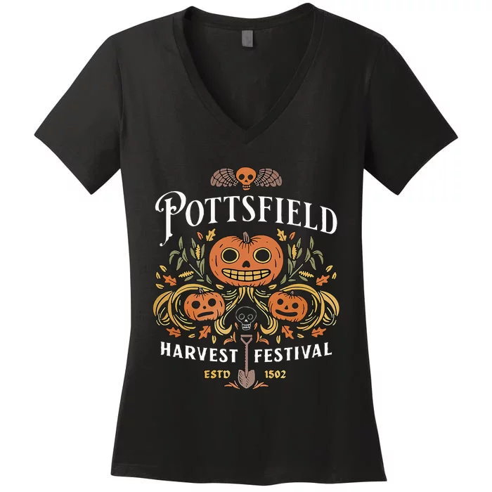 Pottsfield Harvest Festival Women's V-Neck T-Shirt