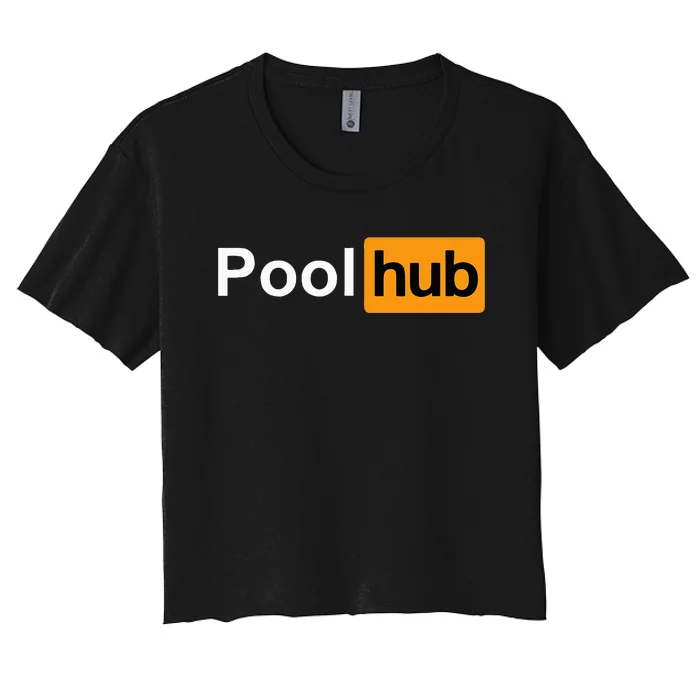 Pool Hub Funny Billiards Pool Player Women's Crop Top Tee