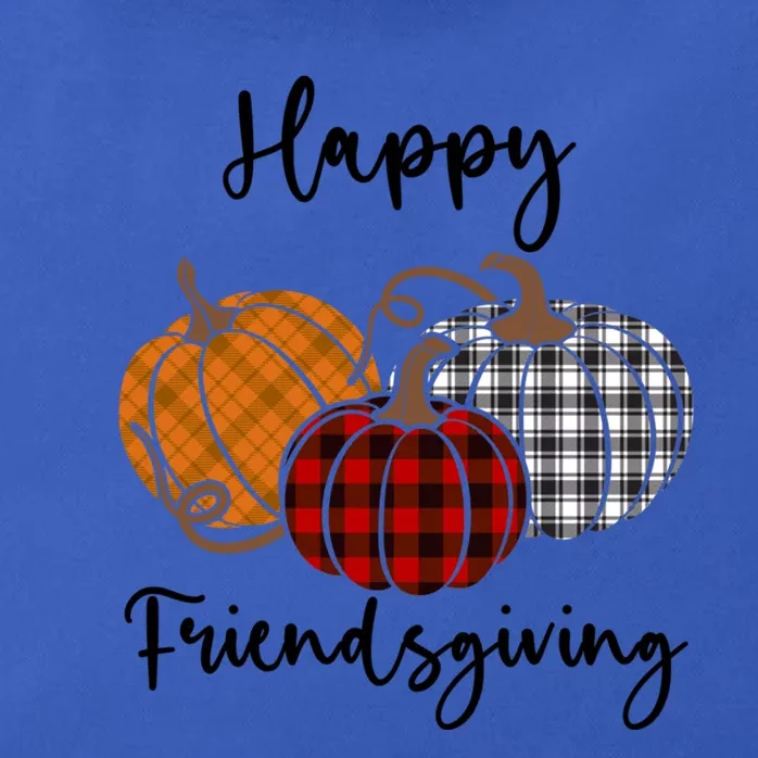 Plaid Happy Friendsgiving Funny Gift Friends Giving Funny Cool Gift Zip Tote Bag