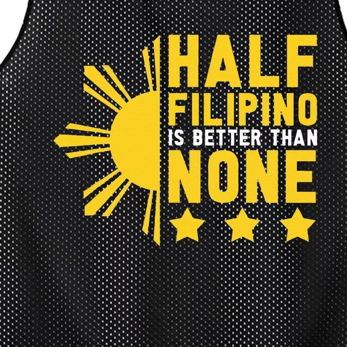 Pinoy Half Filipino Is Better Than None Funny Philippines Mesh Reversible Basketball Jersey Tank