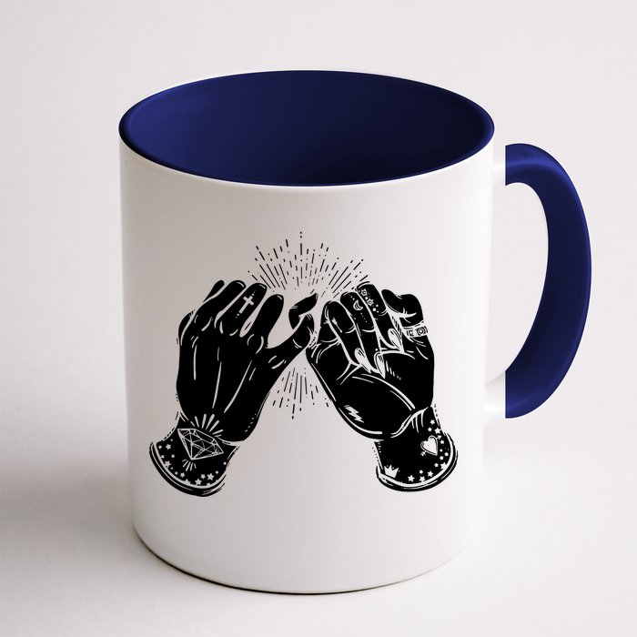 Promise Hands Funny Front & Back Coffee Mug