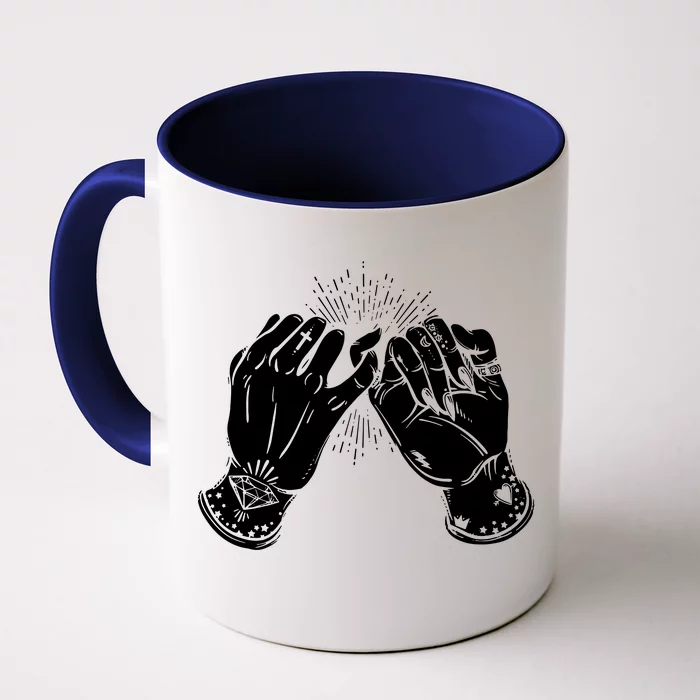 Promise Hands Funny Front & Back Coffee Mug