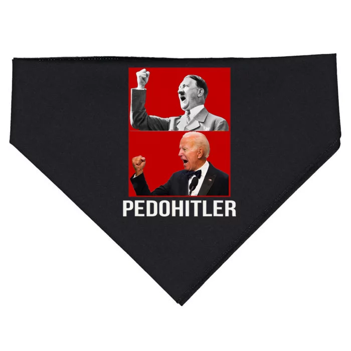 Pedo Hitler Funny Joe Biden USA-Made Doggie Bandana