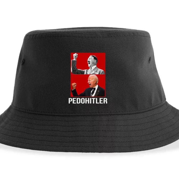 Pedo Hitler Funny Joe Biden Sustainable Bucket Hat