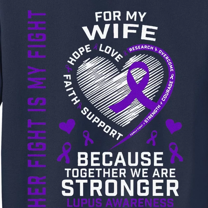 Purple Her Fight Wife Lupus Awareness Month Graphic Products Sweatshirt