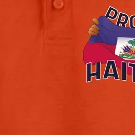 Proud Haitian Flag Dry Zone Grid Performance Polo