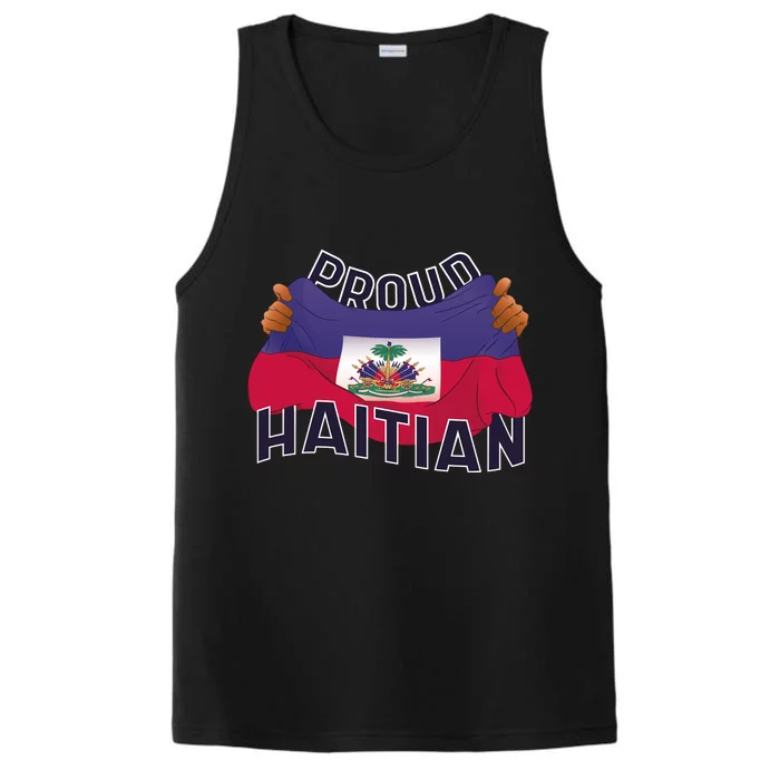 Proud Haitian Flag Performance Tank