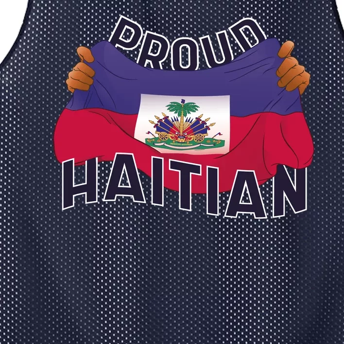 Proud Haitian Flag Mesh Reversible Basketball Jersey Tank