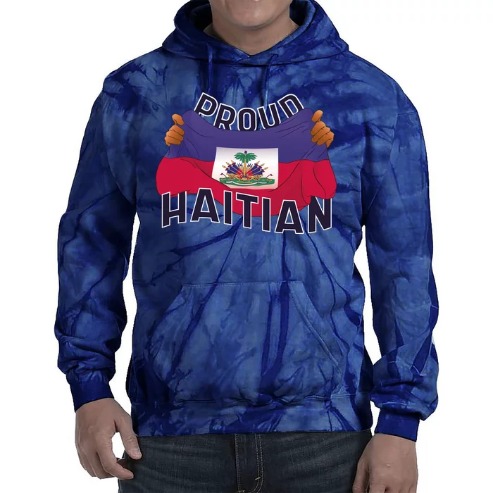 Proud Haitian Flag Tie Dye Hoodie