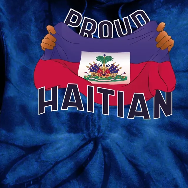 Proud Haitian Flag Tie Dye Hoodie