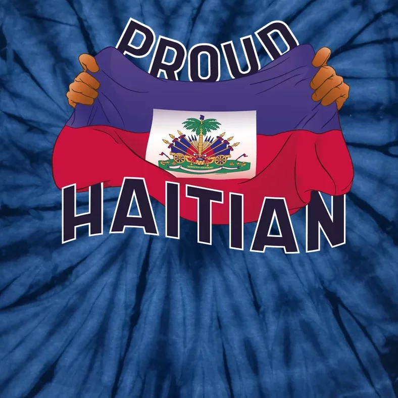 Proud Haitian Flag Tie-Dye T-Shirt