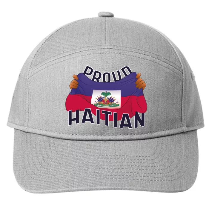 Proud Haitian Flag 7-Panel Snapback Hat