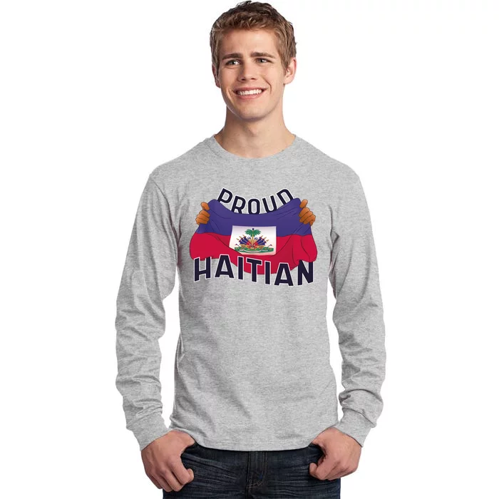 Proud Haitian Flag Tall Long Sleeve T-Shirt