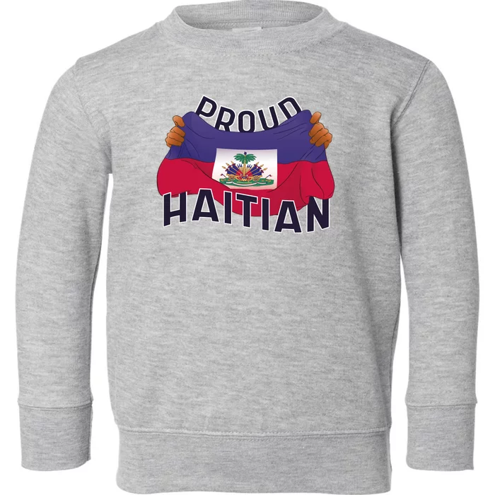 Proud Haitian Flag Toddler Sweatshirt