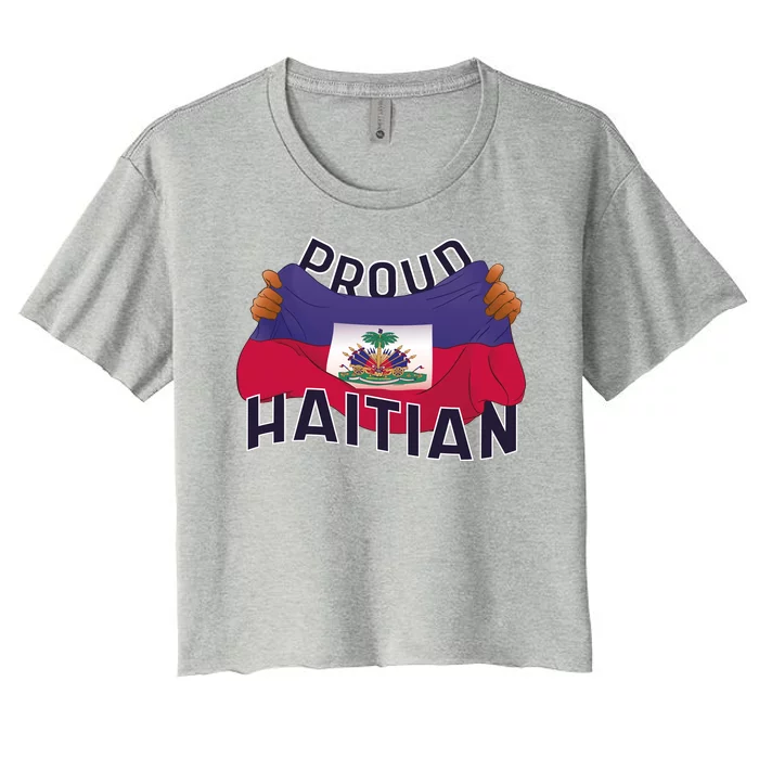 Proud Haitian Flag Women's Crop Top Tee