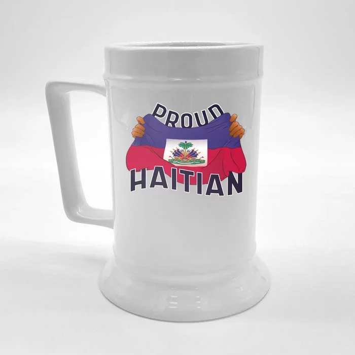 Proud Haitian Flag Front & Back Beer Stein