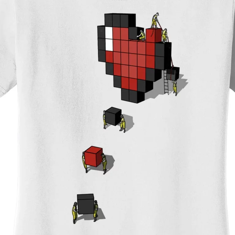 Pixel Heart Funny Gamer Women's T-Shirt