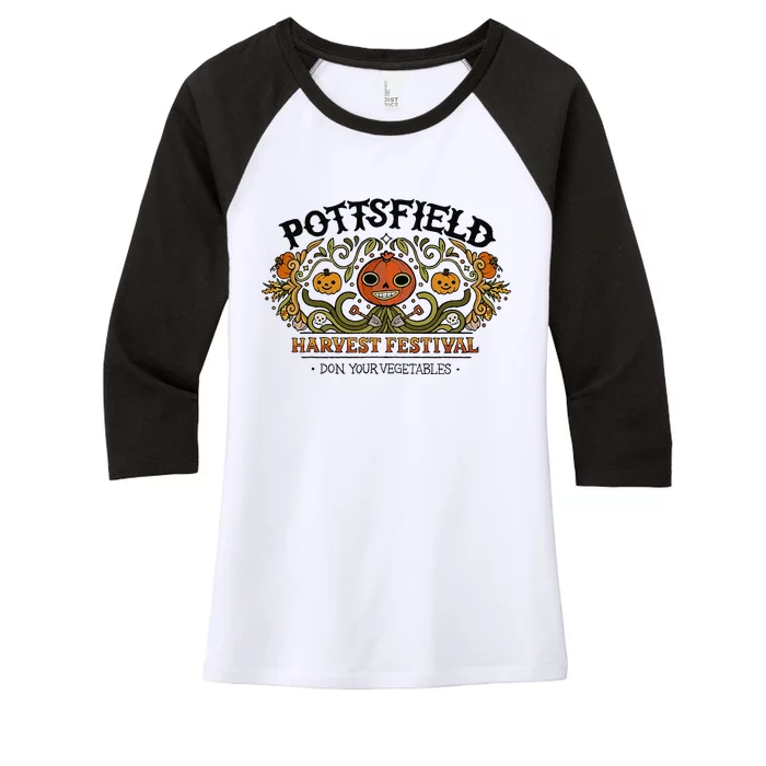 Pottsfield Harvest Festival Women's Tri-Blend 3/4-Sleeve Raglan Shirt