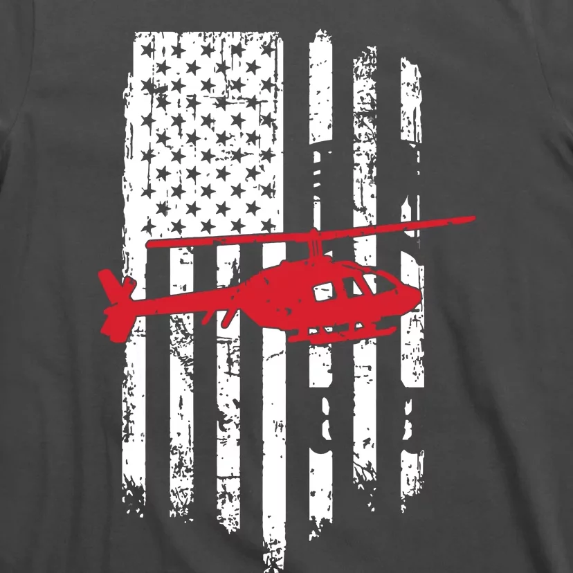 Patriotic Helicopter Flag Helicopter Pilot Gifts T-Shirt