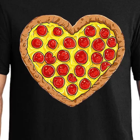 Pizza Heart Funny Valentines Day Pepperoni Lover Pajama Set