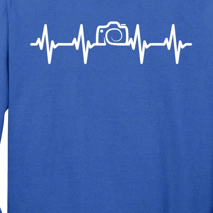 Photographer Heartbeat Funny Photograph Photo Photographers Gift Tall Long Sleeve T-Shirt