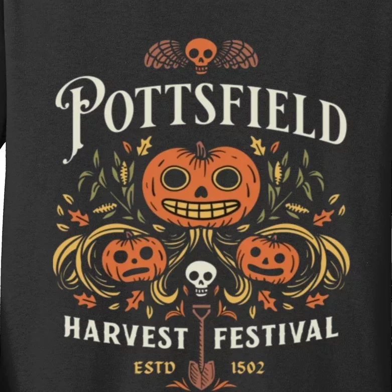 Pottsfield Harvest Festival Don Your Vegetables Kids Long Sleeve Shirt