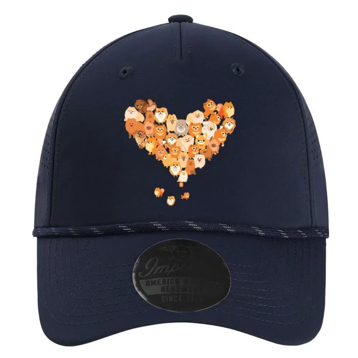 Pomeranian Heart Gift Dog Lover Performance The Dyno Cap