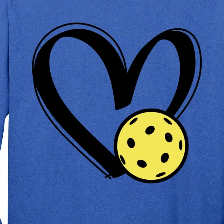 Pickleball Heart Great Gift Tall Long Sleeve T-Shirt