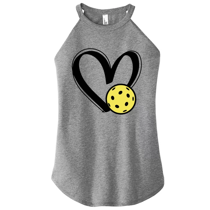 Pickleball Heart Great Gift Women’s Perfect Tri Rocker Tank