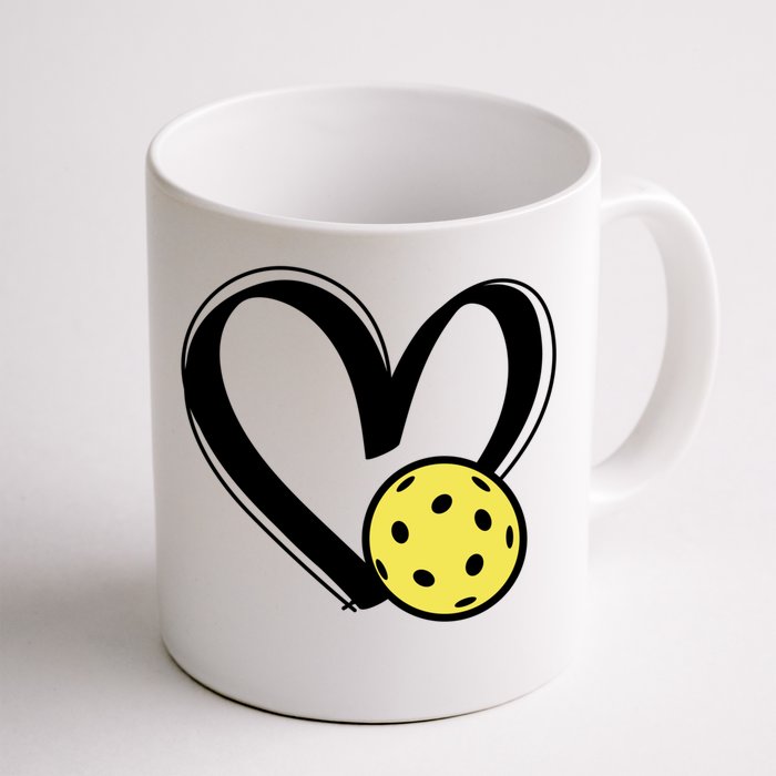 Pickleball Heart Great Gift Front & Back Coffee Mug