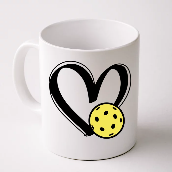 Pickleball Heart Great Gift Front & Back Coffee Mug