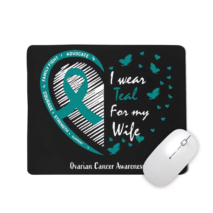 Products Husband Gifts Teal Wife Ovarian Cancer Awareness Mousepad