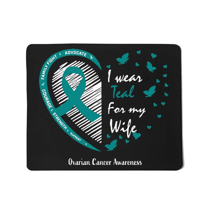 Products Husband Gifts Teal Wife Ovarian Cancer Awareness Mousepad