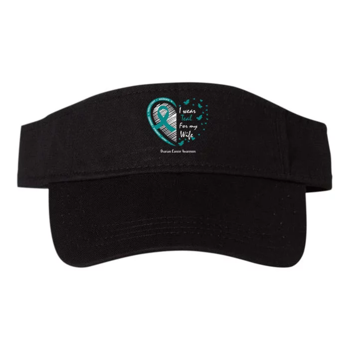 Products Husband Gifts Teal Wife Ovarian Cancer Awareness Valucap Bio-Washed Visor