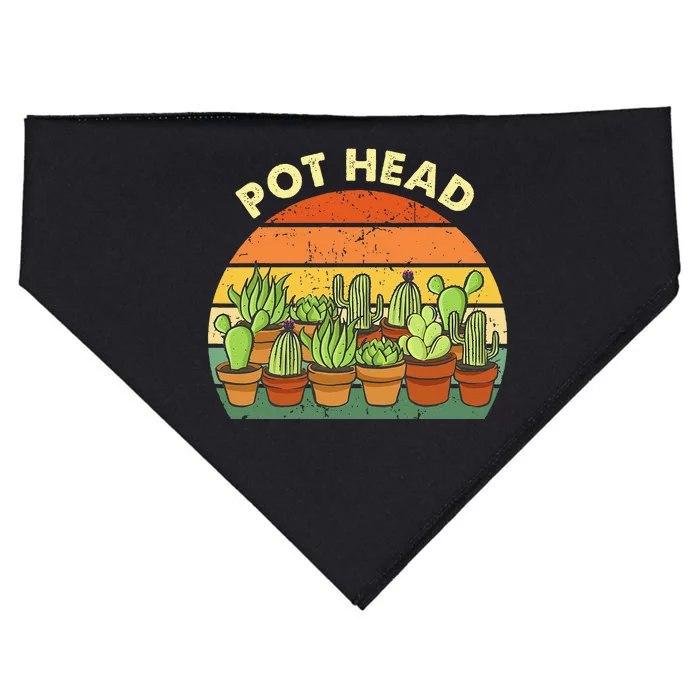 Pot Head Gardening Cactus Succulents Plants Funny Gardener USA-Made Doggie Bandana