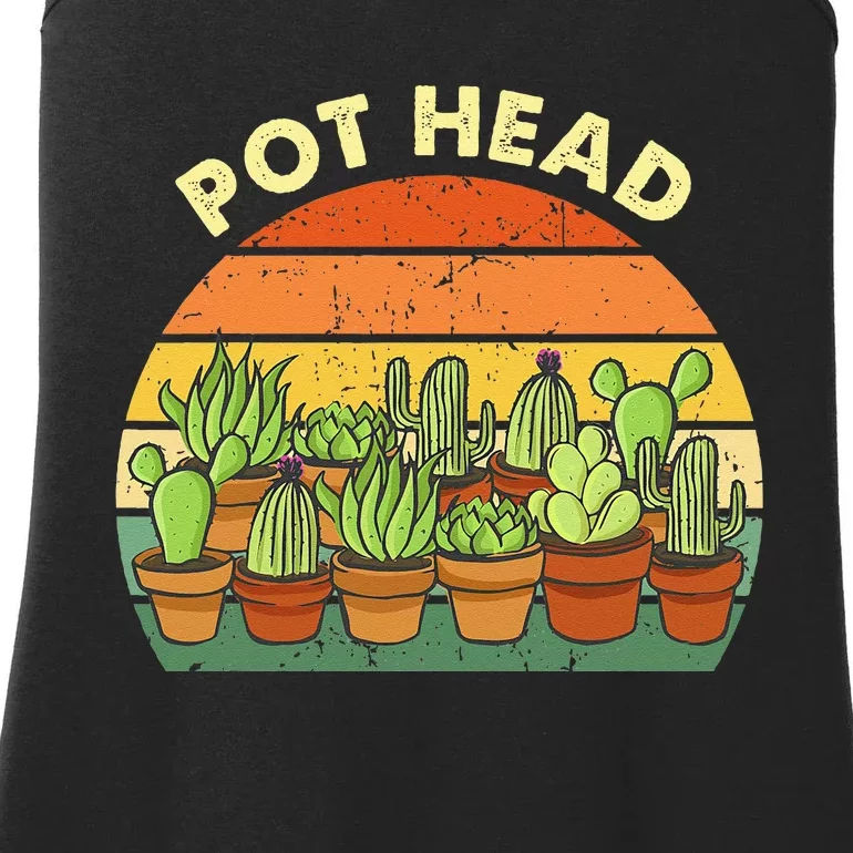 Pot Head Gardening Cactus Succulents Plants Funny Gardener Ladies Essential Tank