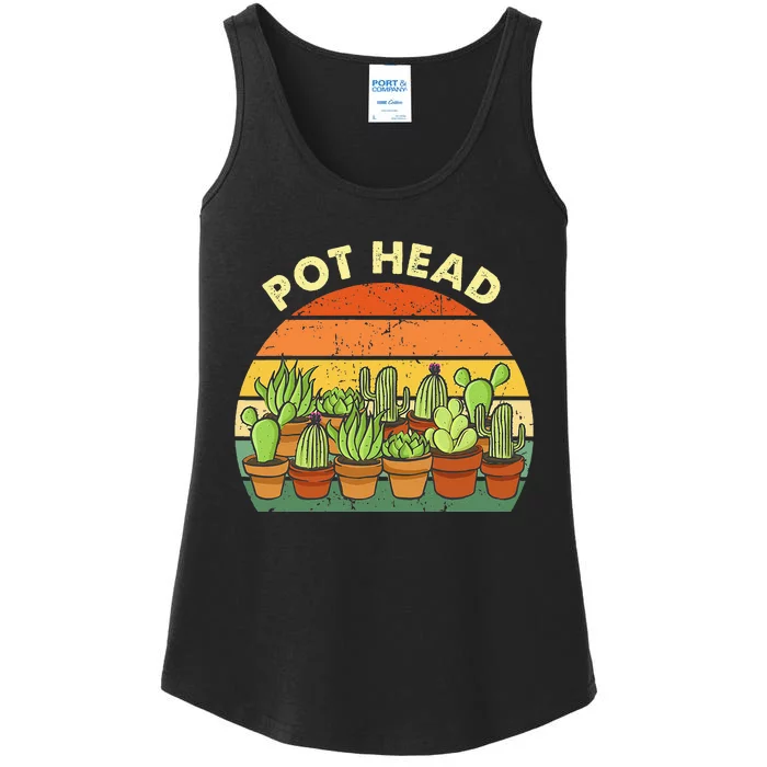 Pot Head Gardening Cactus Succulents Plants Funny Gardener Ladies Essential Tank