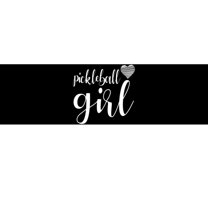 Pickleball Heart Girl Bumper Sticker