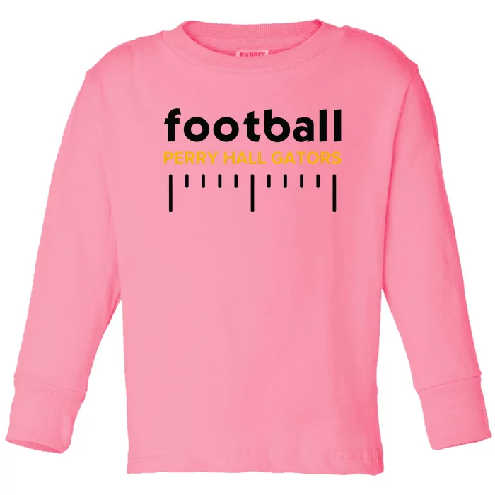 Perry Hall Gators Football Lines Toddler Long Sleeve Shirt