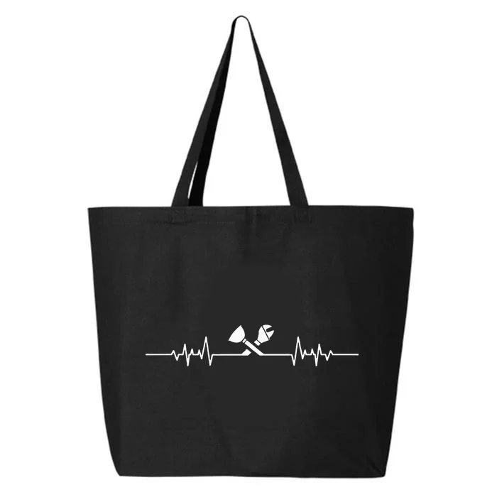 Plumber Heartbeat Gifts For Plumbers Funny Plumbing Outfit 25L Jumbo Tote